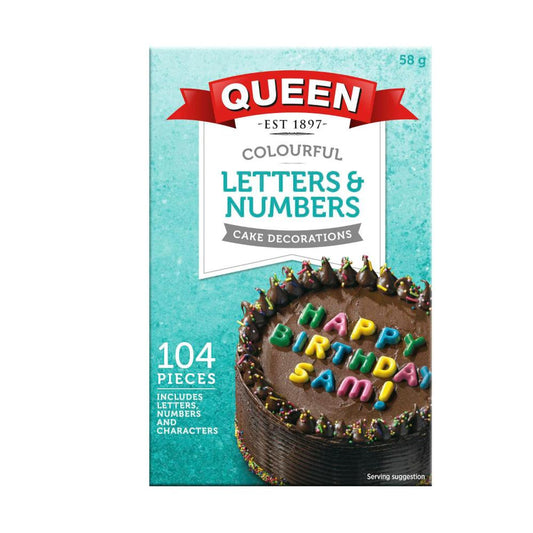 Queen Colourful Letters And Numbers - 50g