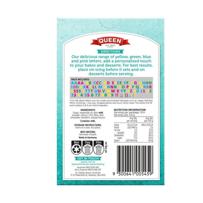 Queen Colourful Letters And Numbers - 50g