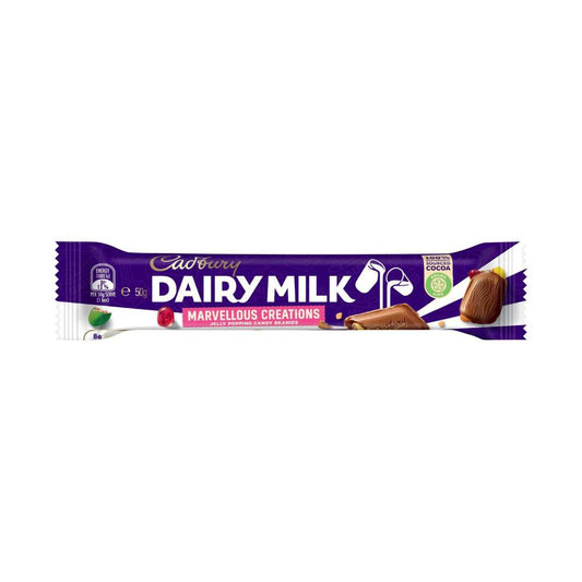Cadbury Marvellous Creations Jelly Popping Candy Beanies Chocolate Bar - 50g