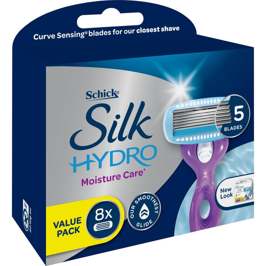 Schick Silk Hydro Moisture Care Razor Heads 8 Pack