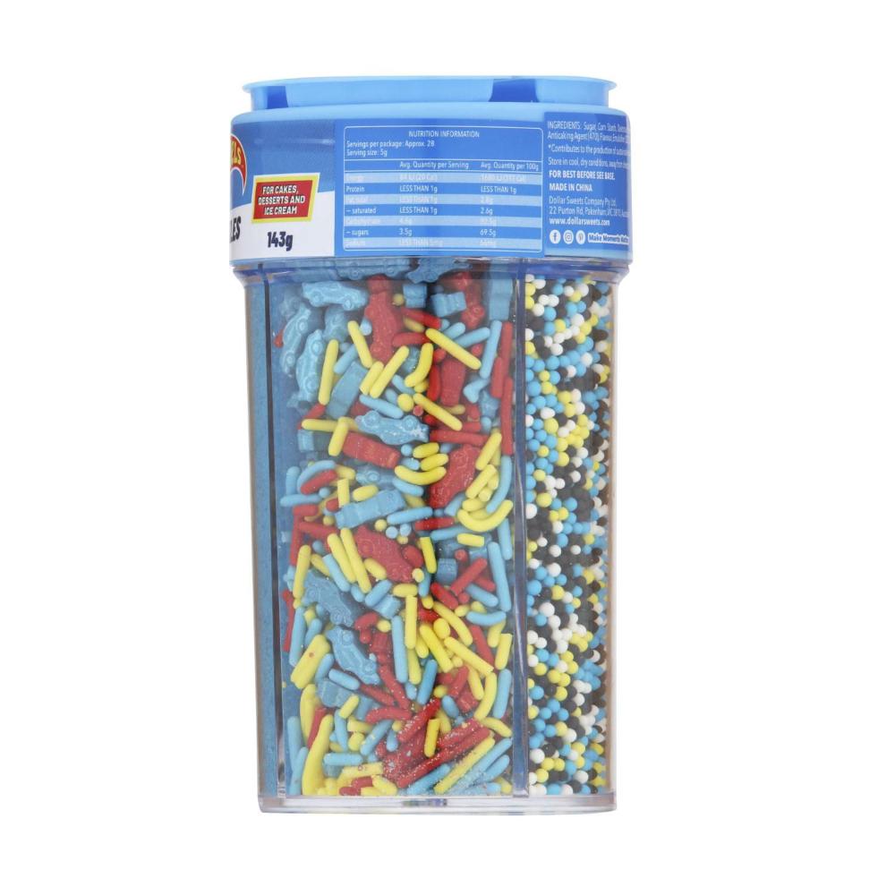 Dollar Sweets Hot Wheels 4 Comp Sprinkles - 143g