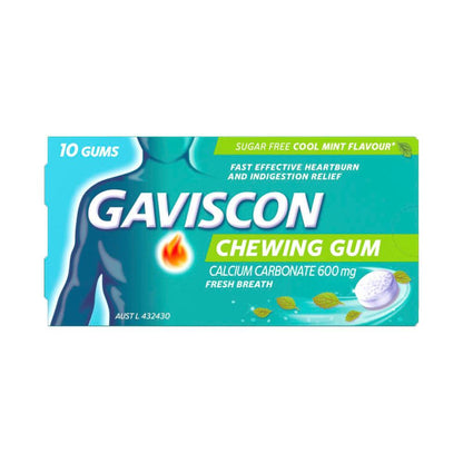Gaviscon Chewing Gum Cool Mint - 10 Pack