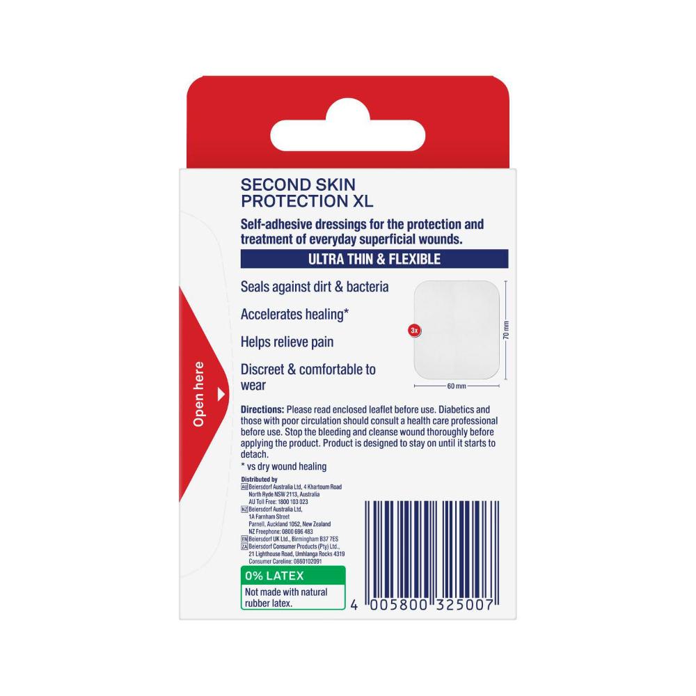 Elastoplast Second Skin Protection XL With Hydrocolloid - 3 Pack