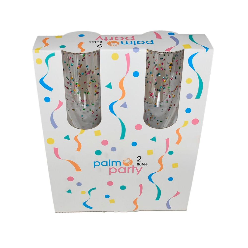 Palm Alfresco Flute Sparkle Party - 2 Pack