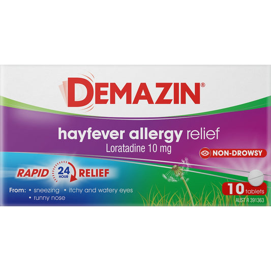Demazin Hayfever Allergy Relief Tablets 10 Pack
