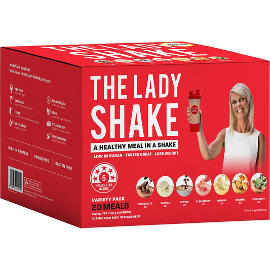 The Lady Shake Formulated Meal Replacement Variety Pack 56g X 20 Pack