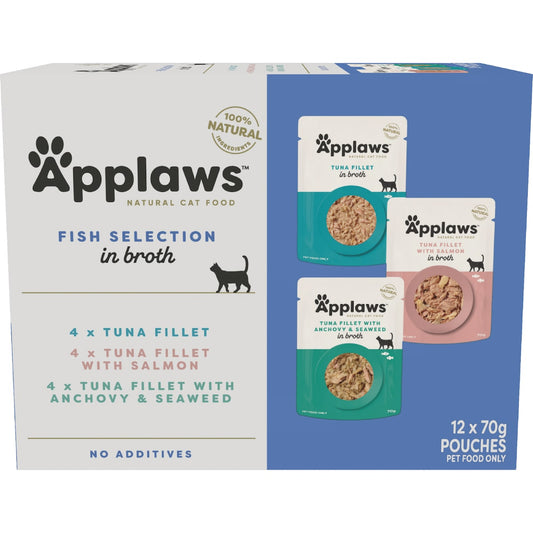 Applaws Fish Selection In Broth Cat Food 70g X 12 Pack
