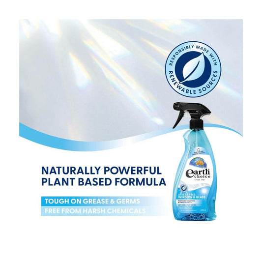 Earth Choice Window eaner Trigger Pack - 600mL