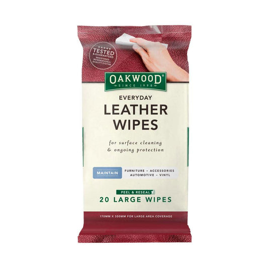 Oakwood Household Leather Wipes - 20 pack Each