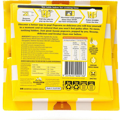 Pop Box Microwave Popcorn Caramel Crunch Flavour 100g
