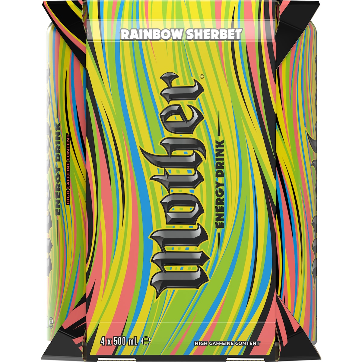 Mother Energy Drink Rainbow Sherbet 500ml X 4 Pack