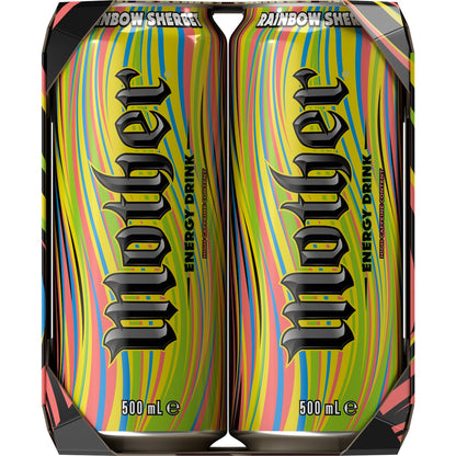 Mother Energy Drink Rainbow Sherbet 500ml X 4 Pack