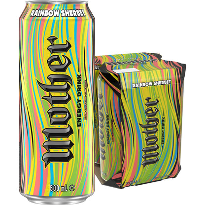 Mother Energy Drink Rainbow Sherbet 500ml X 4 Pack