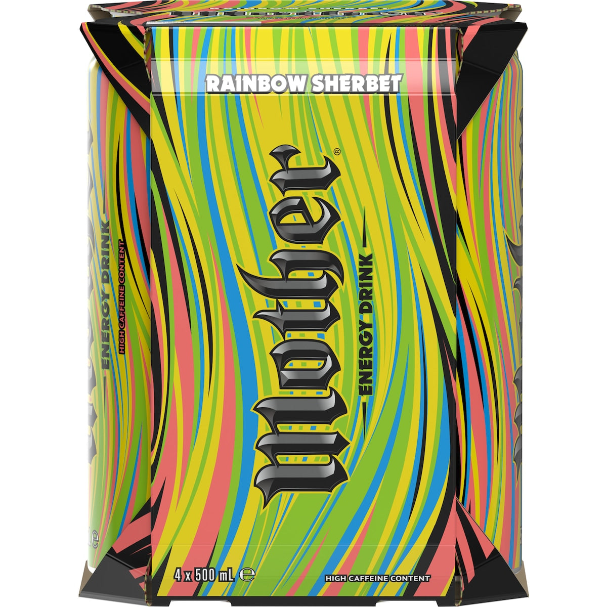 Mother Energy Drink Rainbow Sherbet 500ml X 4 Pack