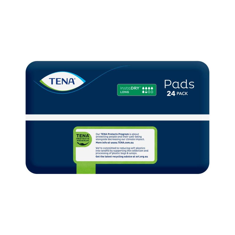 Tena Insta Dry Pads Long - 24 Pack