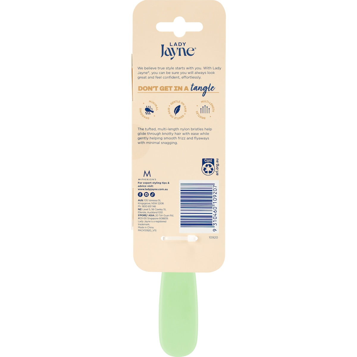 Lady Jayne Detangler Brush Large Each