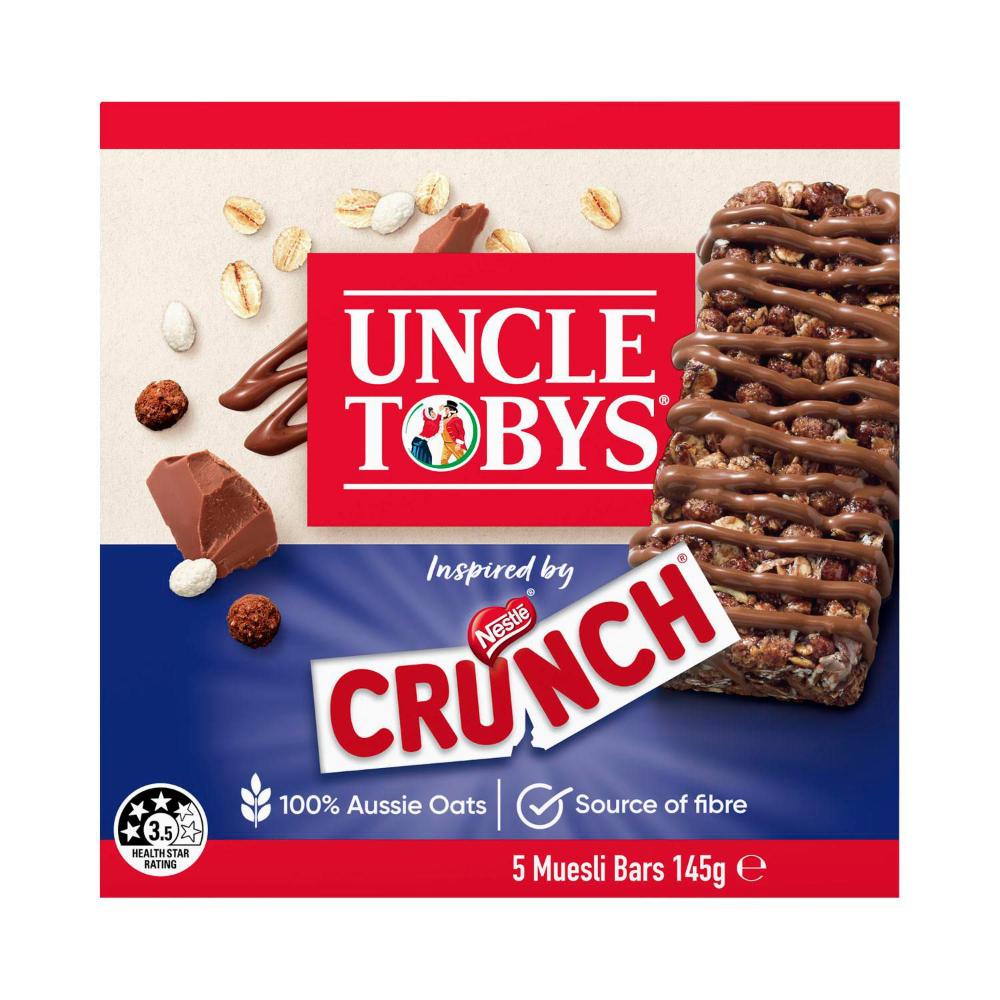 Une Tobys Snacks Crunch Snack Bars - 145g