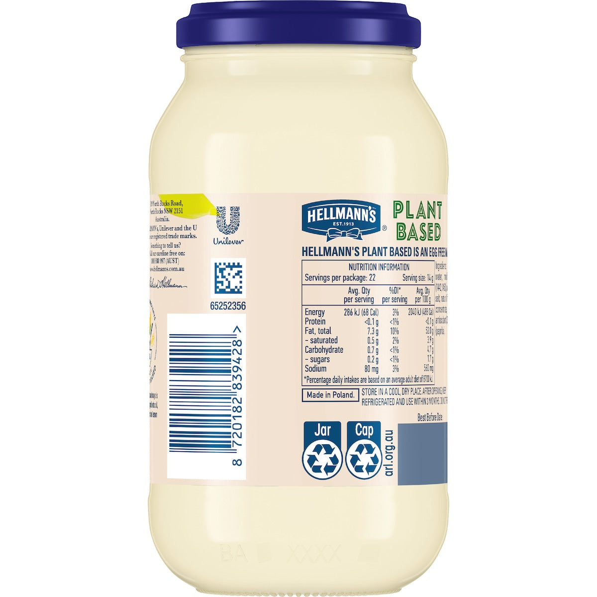 Hellmanns Plant Based Mayo 320g