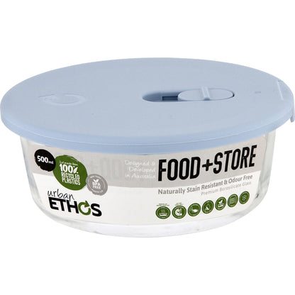 Urban Ethos Round Glass Container Assorted 500ml Each