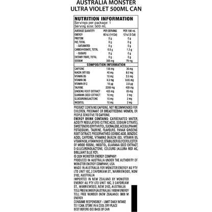 Monster Energy Drink Ultra Violet Can 500ml