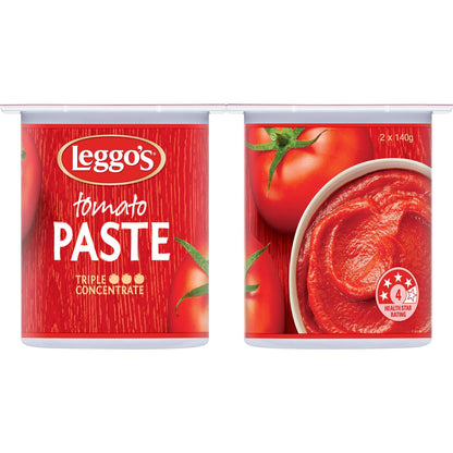 Leggos Tomato Paste Triple Concentrate Tub 140g X 2 Pack