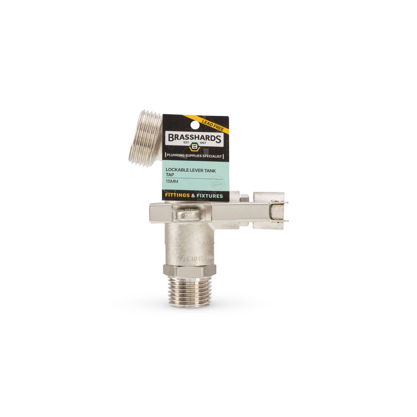 Brasshards Lockable Lever Tank Tap - 15mm