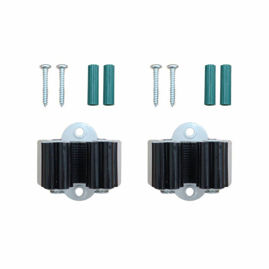 Everhang Broom Holder - 20-35mm - Plastic/Steel - 2 Pack
