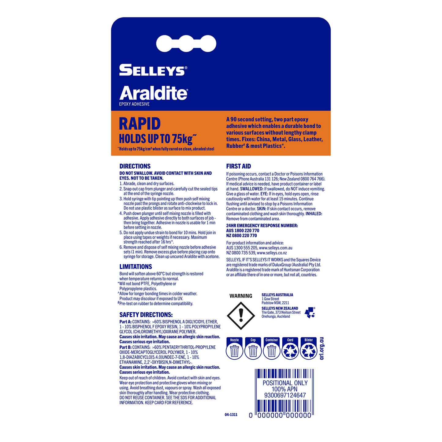 Selleys Epoxy Adhesive - 14ml