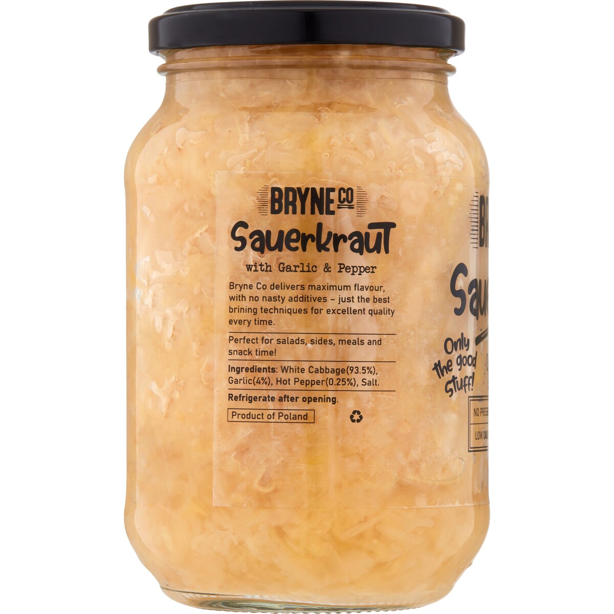 Bryne Co Sauerkraut With Garlic & Pepper 460g