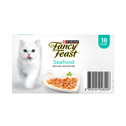 Fancy Feast Grilled Seafood Collection Variety Pack Cat Food 18x85g - 18 Pack