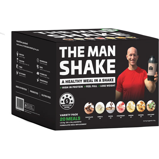 The Man Shake Formulated Meal Replacement Variety Pack 56g X 20 Pack