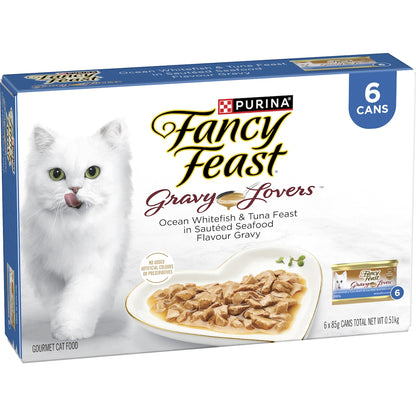 Fancy Feast Gravy Lovers Fish & Tuna Wet Cat Food 85g X 6 Pack