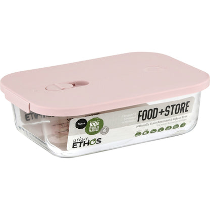 Urban Ethos Rectangular Glass Container 1l Assorted Each