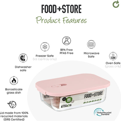 Urban Ethos Rectangular Glass Container 1l Assorted Each