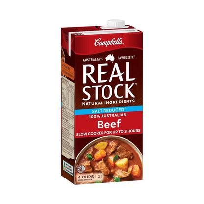Campbell's Real Stock Beef Stock Salt Reduced - 1L