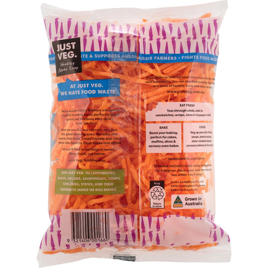 Just Veg. Carrot Shred 300g