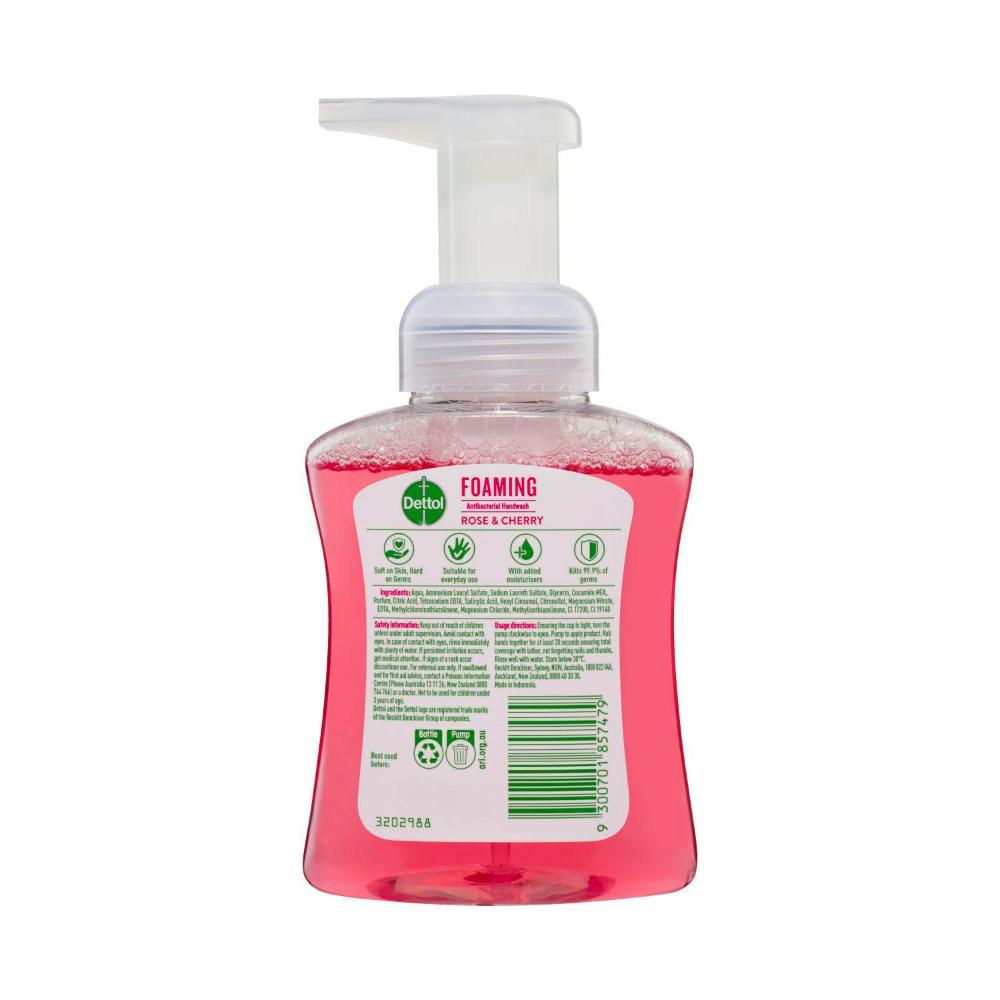Dettol Antibacterial Foam Hand Wash Pump Rose And Cherry | 250mL