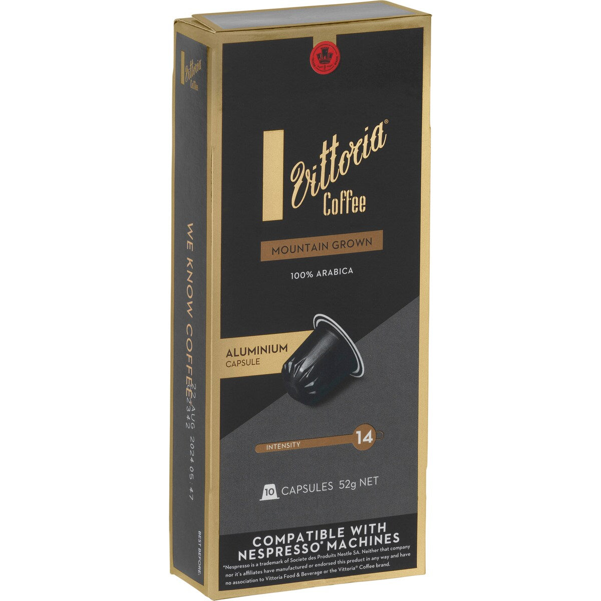Vittoria Mountain Grown Nespresso Compatible Coffee Capsules Pack 10