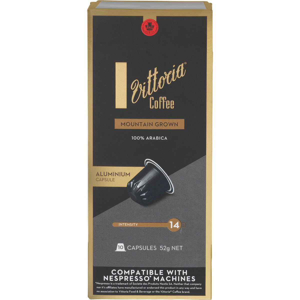 Vittoria Mountain Grown Nespresso Compatible Coffee Capsules 10 Pack