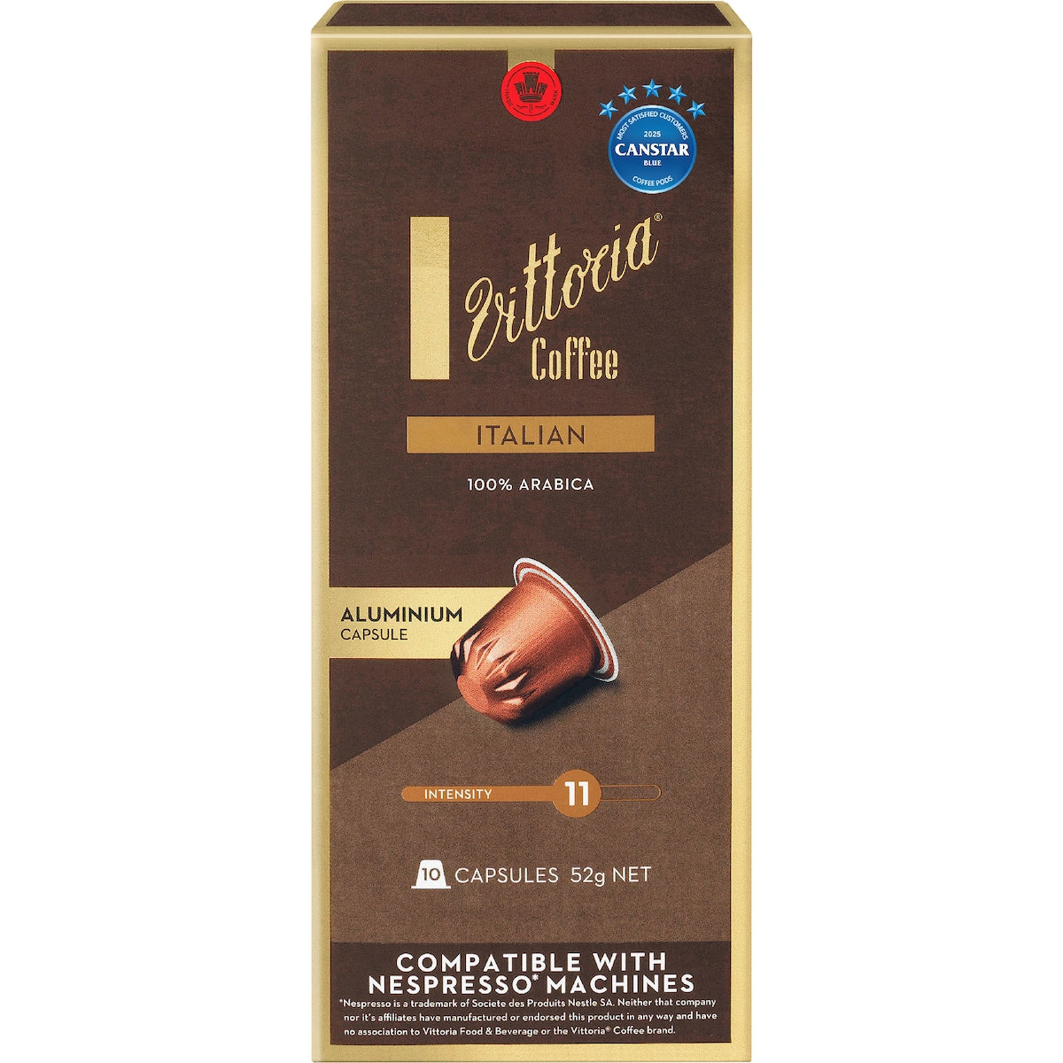 Vittoria Italian Nespresso Compatible Coffee Capsules 10 Pack