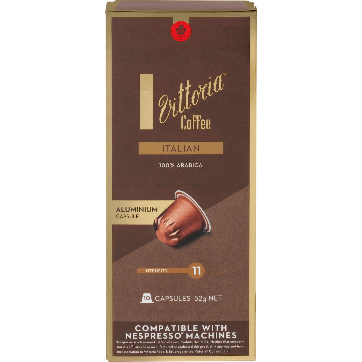 Vittoria Italian Nespresso Compatible Coffee Capsules 10 Pack