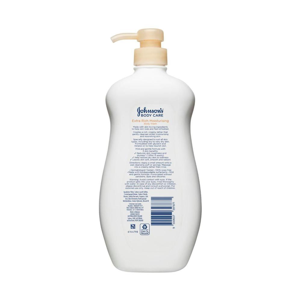 Johnson's Body Care Extra Rich Moisturising Cream Body Wash - 1L