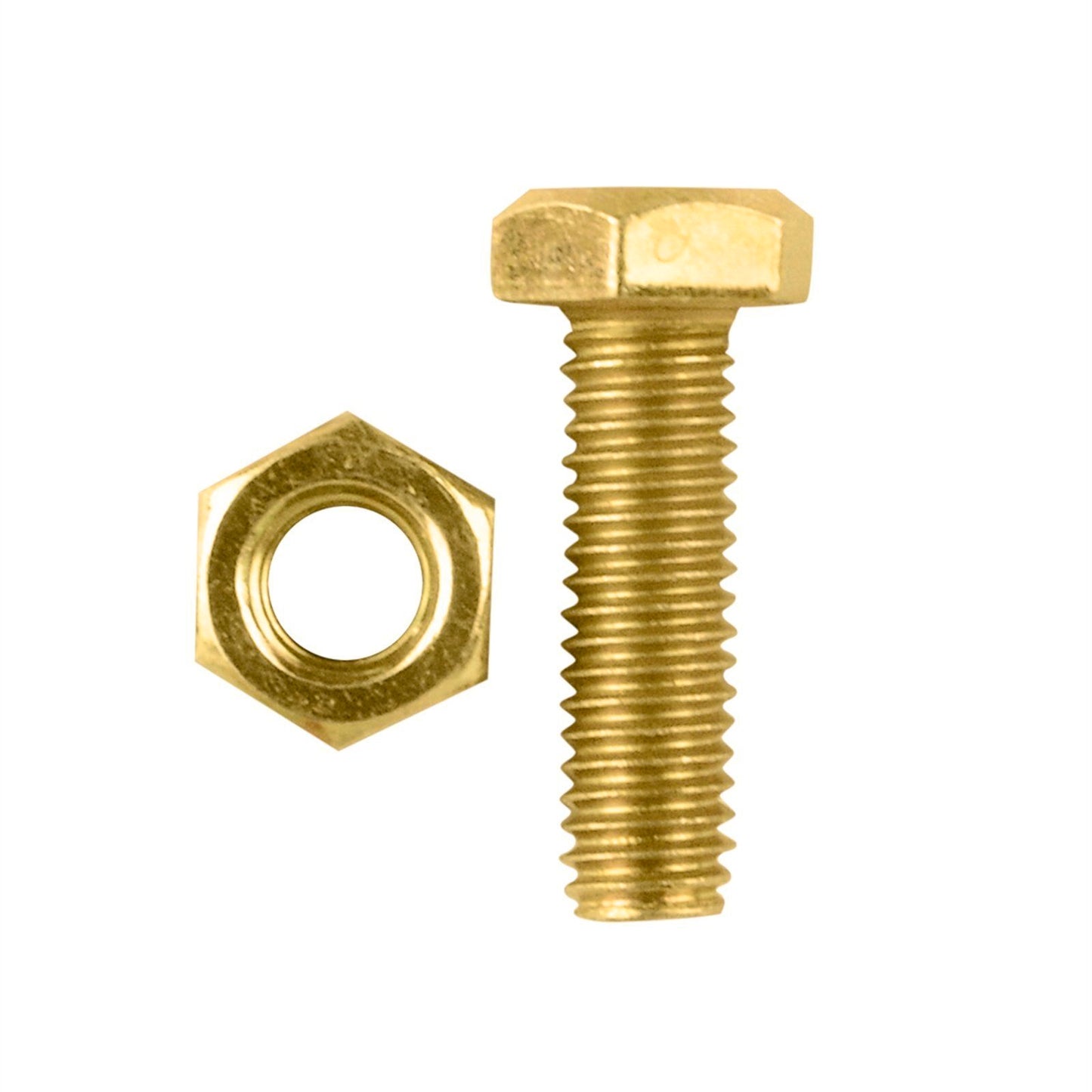 Pinnacle M6 x 20mm Yellow Zinc Hi Tensile Hex Bolt and Nut - 10 Pack