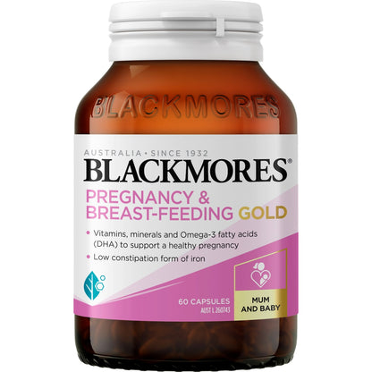Blackmores Pregnancy & Breastfeeding Gold Vitamin Capsules 60 pack