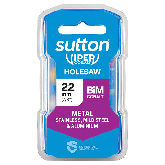 Sutton Tools Viper Cobalt Bi Metal Holesaw - 22mm