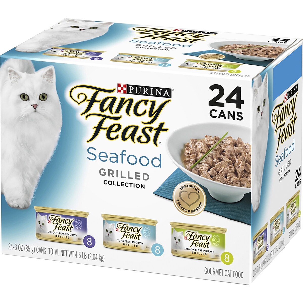 Fancy Feast Seafood Grilled Gourmet Cat Food Tins 85g X 24 Case