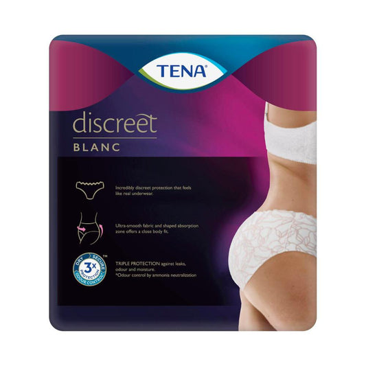 Tena Discreet Pants Low Waist Blanc Size L - 10 Pack