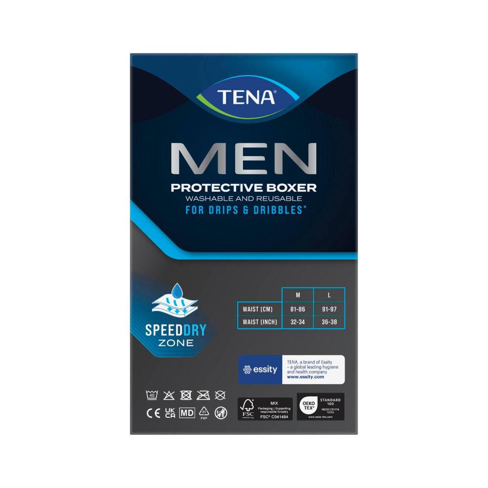 Tena Men Black Washable Boxer Size L - 1 Each