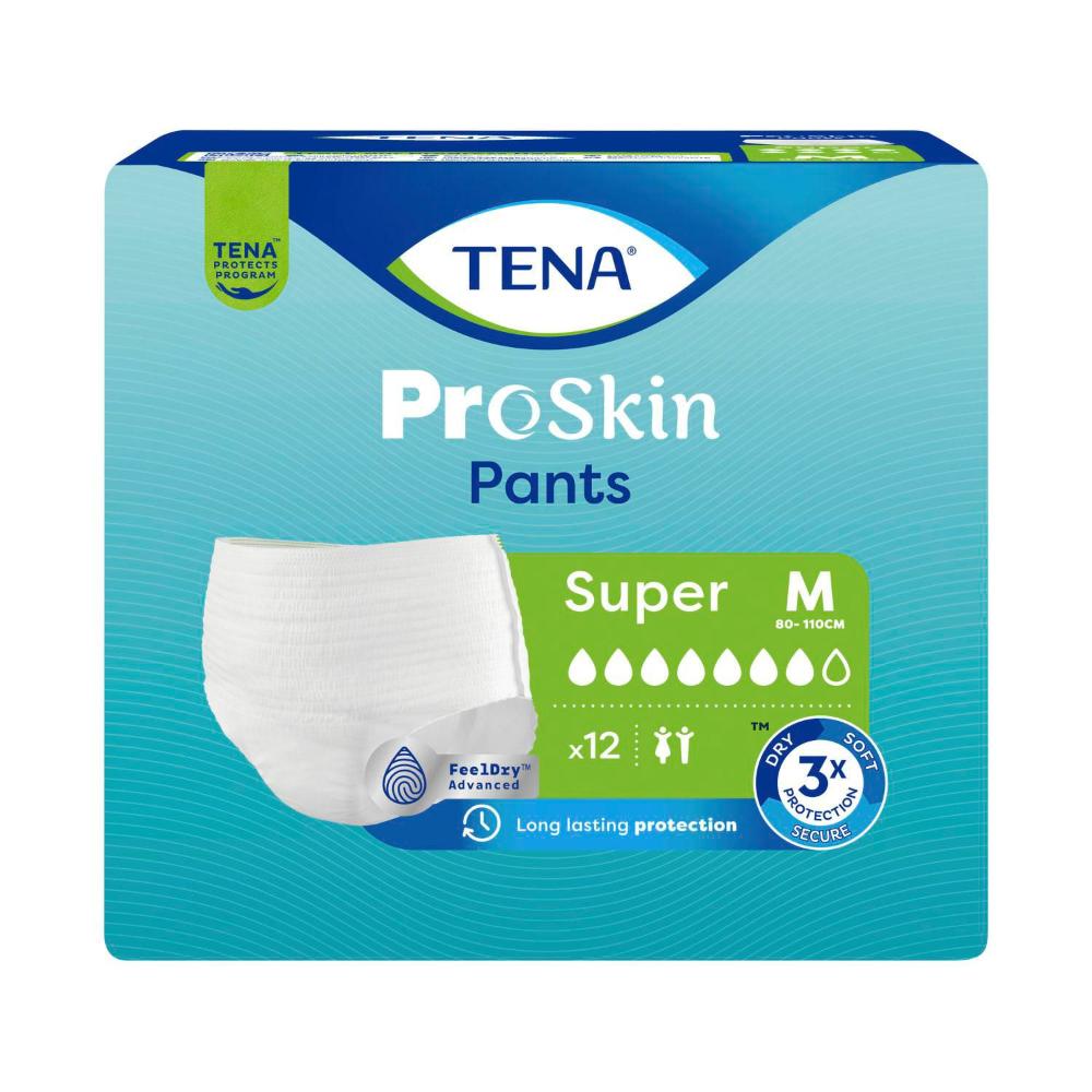 Tena Incontinence Super Pants Size Medium - 12 Pack