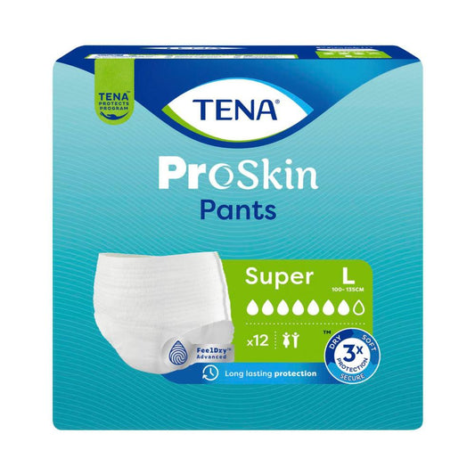 Tena Incontinence Super Pants Size Large - 12 Each